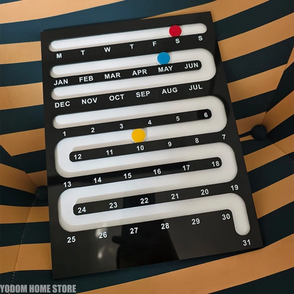 Office Tech Gadgets - Kalender Abadi Akrilik Nordik - Ornamen
