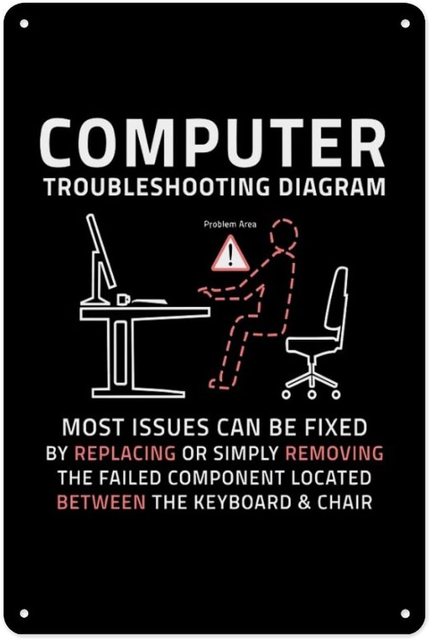 Office Tech Gifts - Tanda Timah Logam 8X12 Inci-Poster Dukungan
