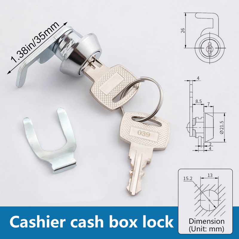 Cash Drawer Pos - Silinder Kunci Mini Cam Lock dengan