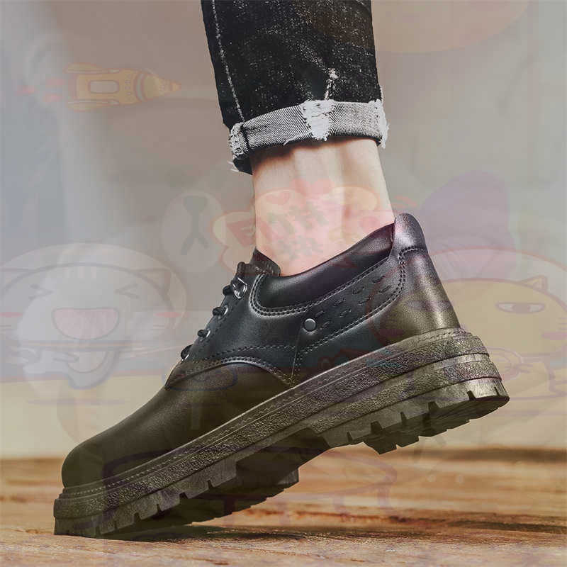 Office Tech Gifts - Sepatu Pria Tenis Pelatih Fashion Kulit
