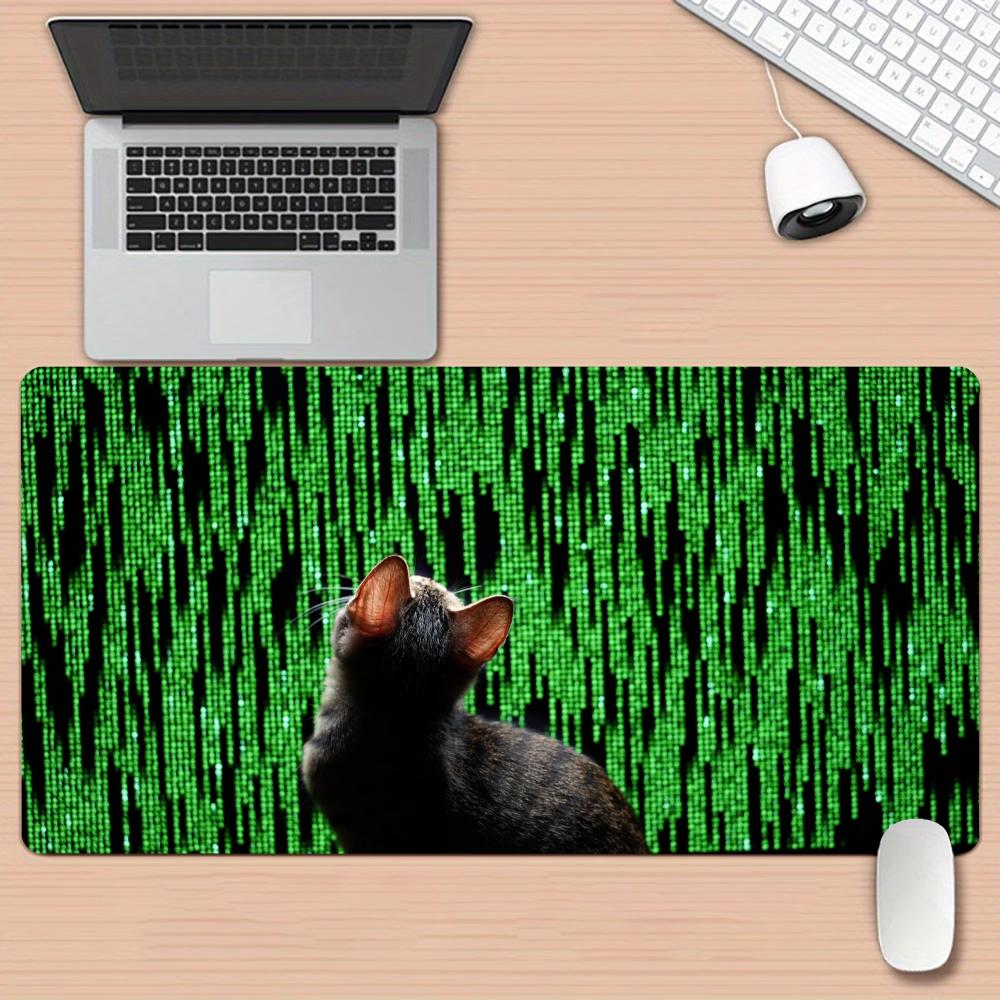 Office Desk Tech Accessories - Tech Matrix Code Cat Art alas