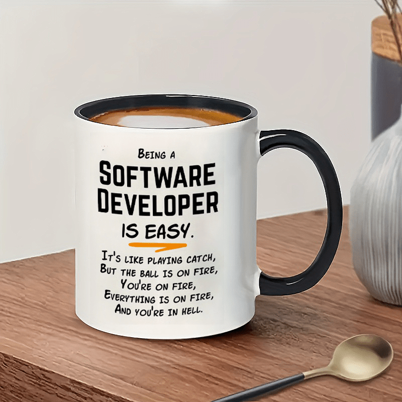 Office Tech Gifts - Mug Keramik 11oz dengan Humor untuk