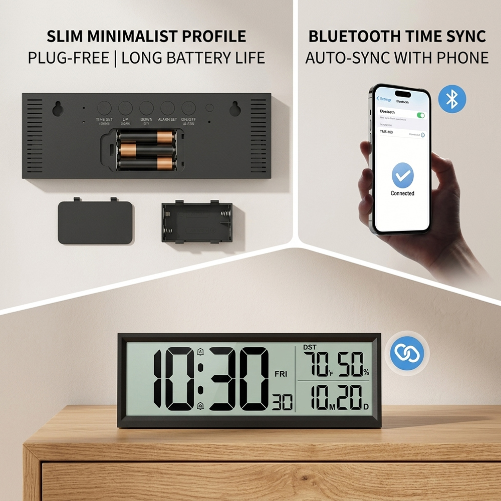 Jam Alarm Digital dengan Tempe - Office Tech Gadgets ulasan dan harga