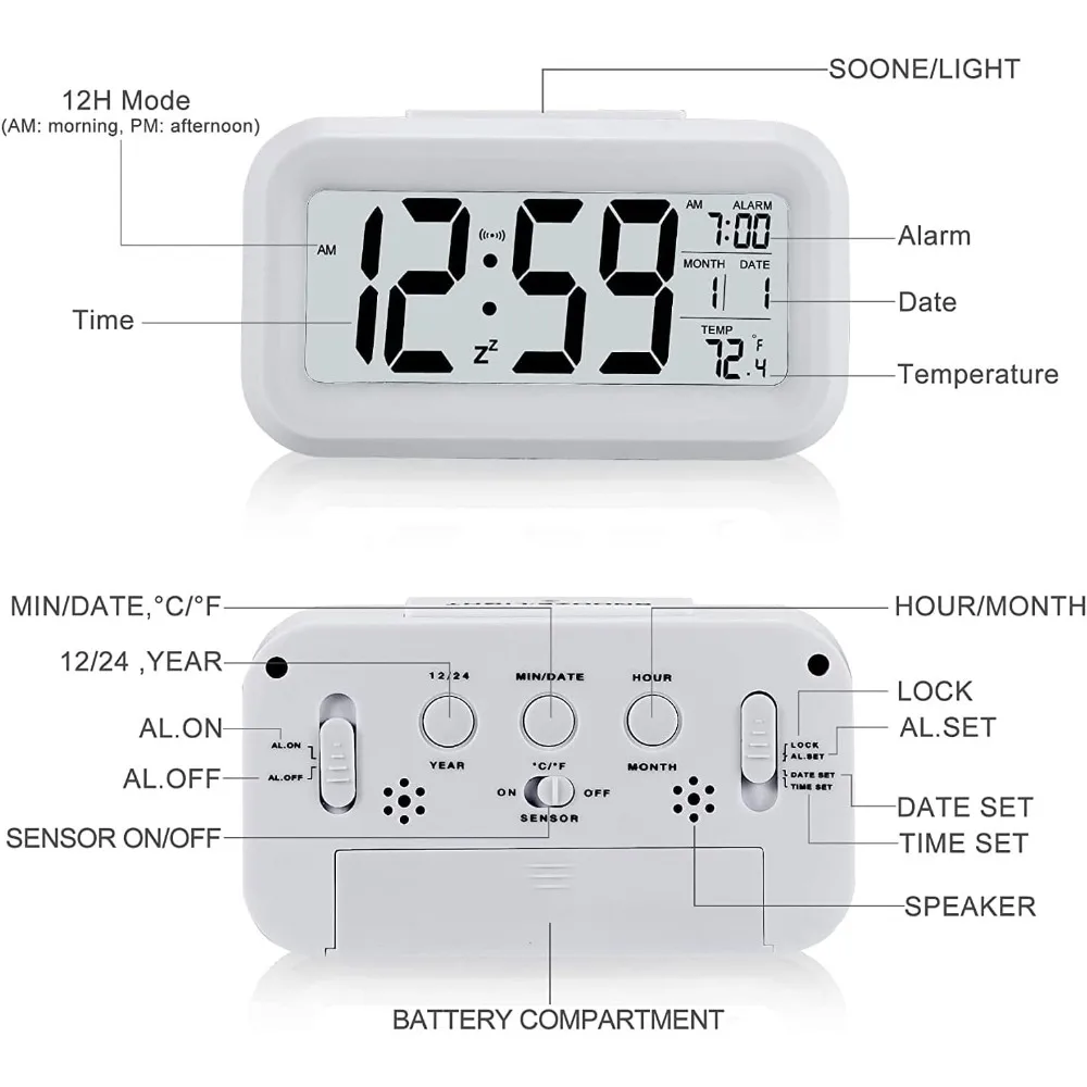 Jam Alarm Digital Elektronik L - Office Tech Gadgets ulasan dan harga
