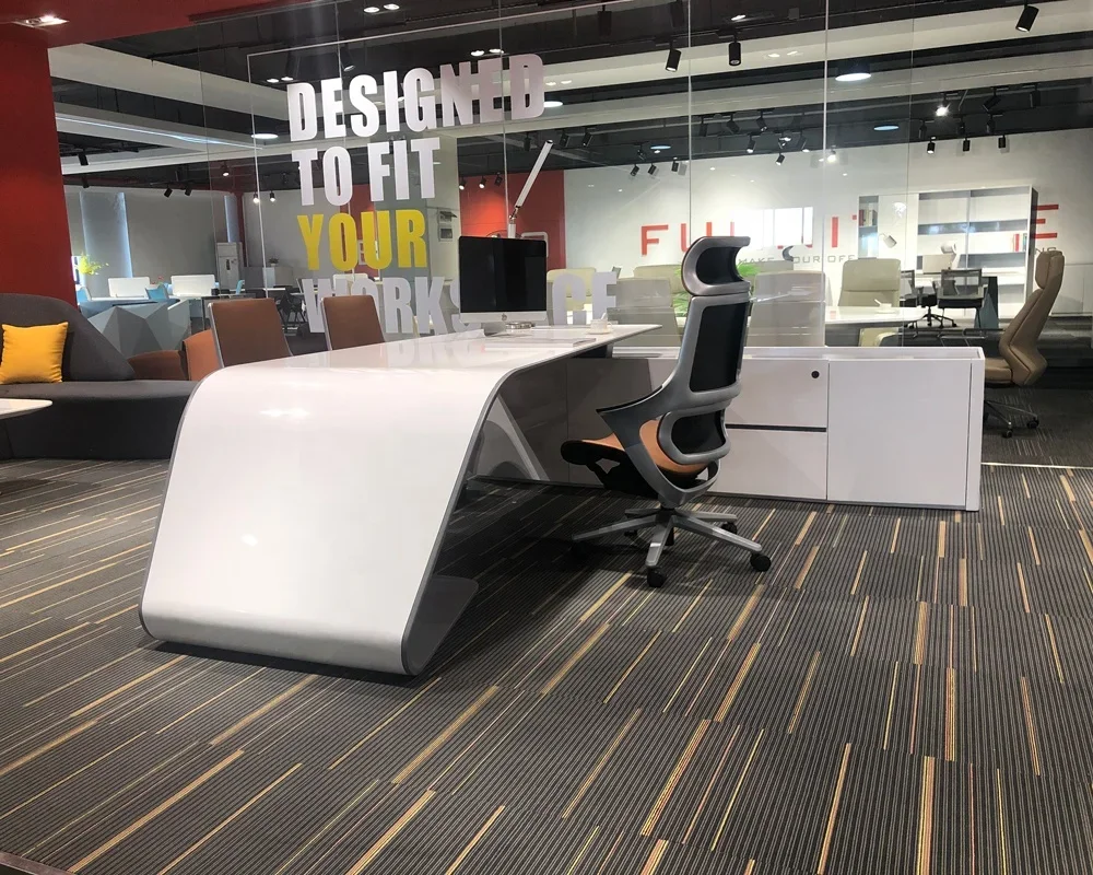 Meja Kerja Eksekutif Modern Pu - Office Tech And Management ulasan dan harga