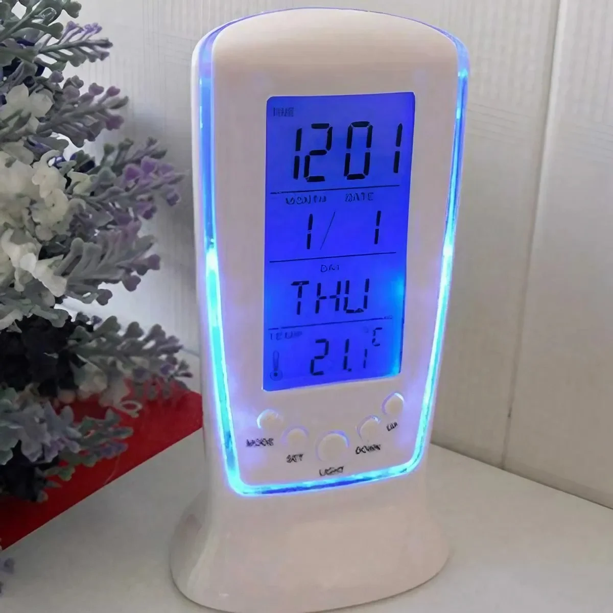 Jam kalender Digital LED, jam  - Office Tech Gadgets ulasan dan harga