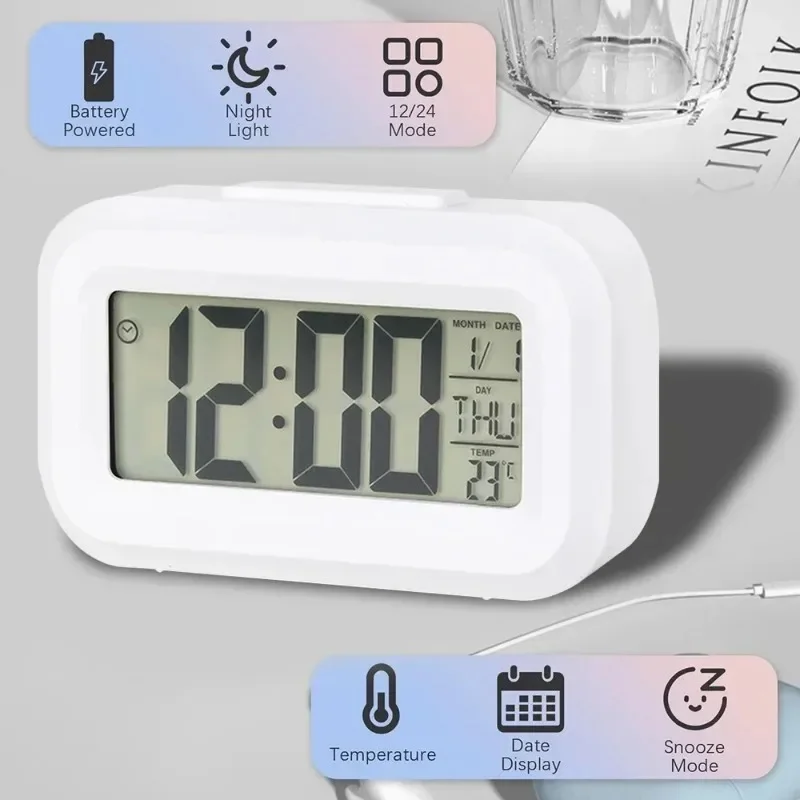 Jam Alarm Digital LED dengan L - Office Tech Gadgets ulasan dan harga