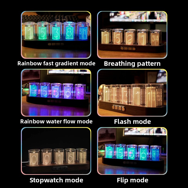 Jam LED Nixie Tube RGB untuk D - Tech Office Youtube ulasan dan harga