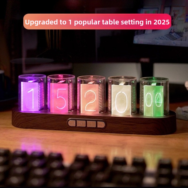 Jam LED Nixie Tube RGB Gaming  - Tech Office Youtube ulasan dan harga
