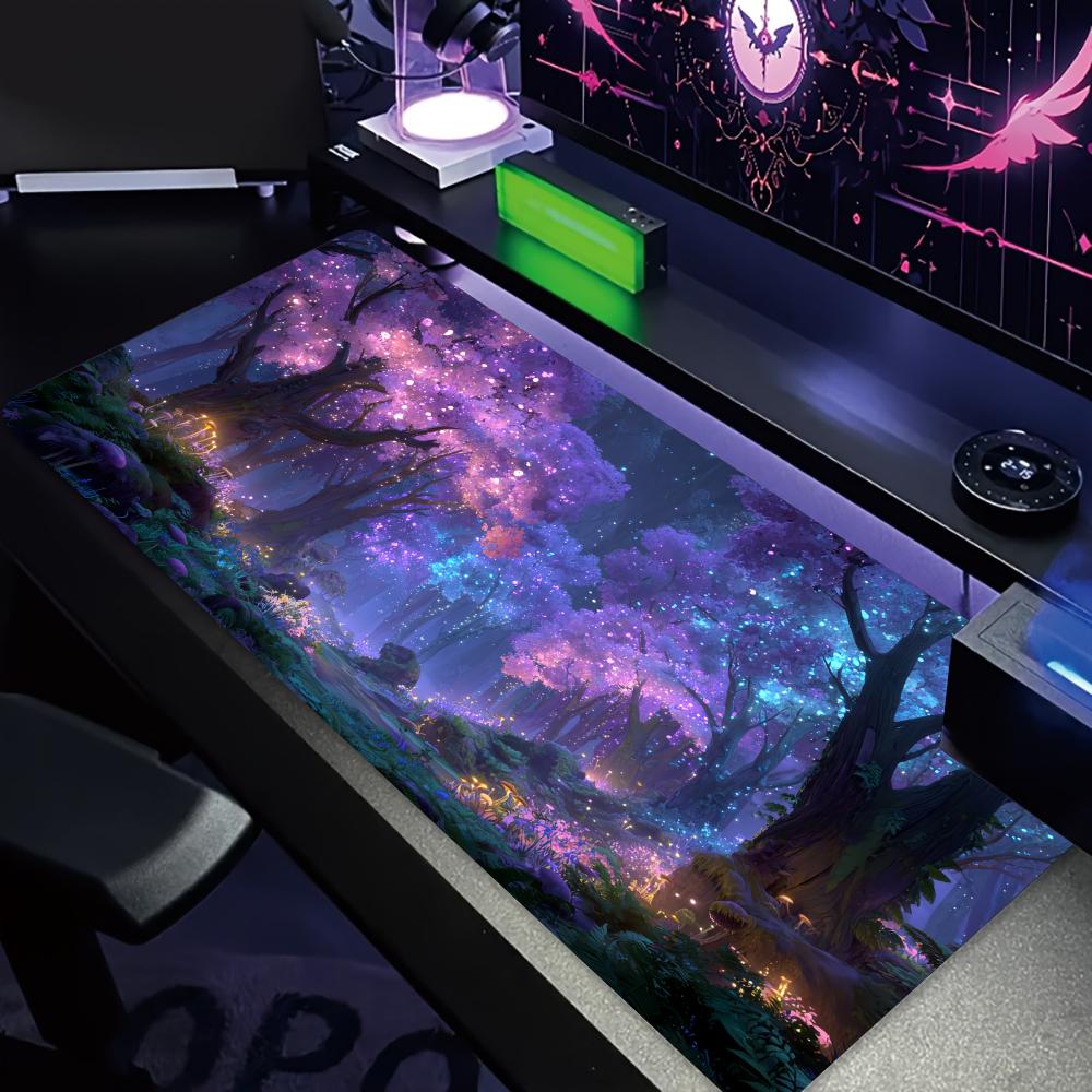 Alas Mouse Besar Hutan Ungu Mi - Office Desk Tech Accessories ulasan dan harga