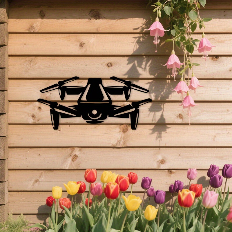 Seni Dinding Logam Siluet Dron - Office Tech Gifts ulasan dan harga