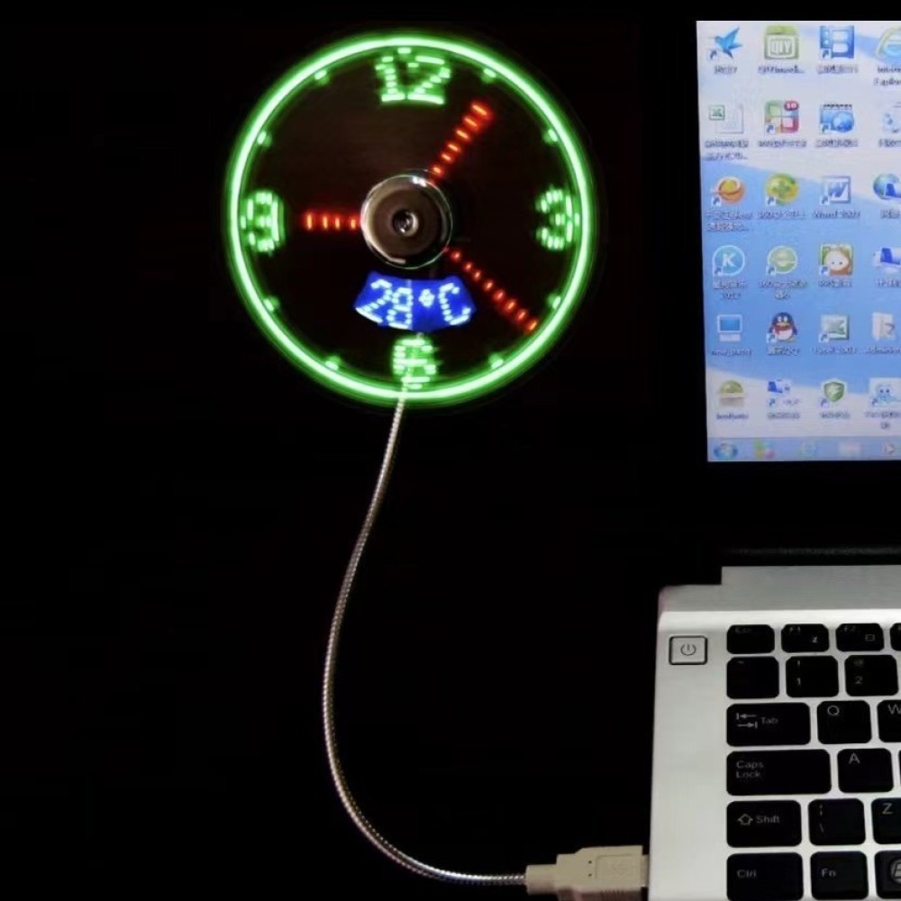 Kipas Jam LED USB yang Dapat D - Office Tech Gifts ulasan dan harga