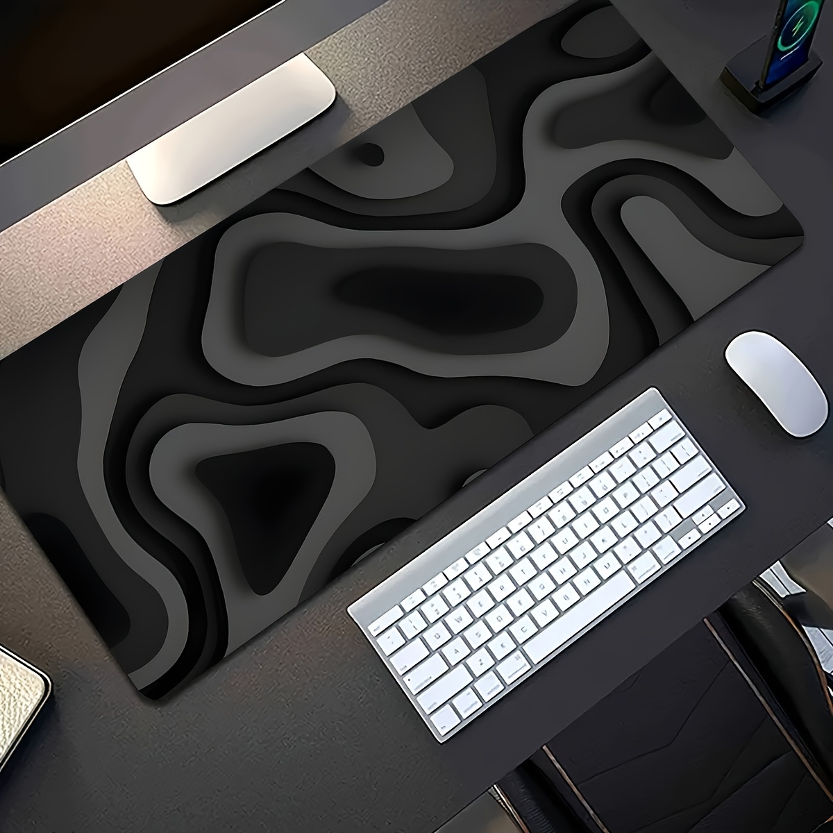Alas Mouse Besar Desain Swirl  - Office Desk Tech Accessories ulasan dan harga