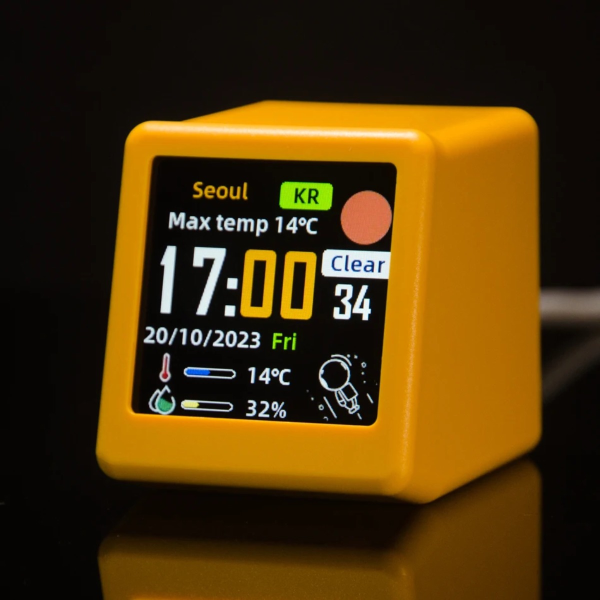 Jam Digital Mini WiFi Desktop  - Cool Office Tech Gadgets ulasan dan harga