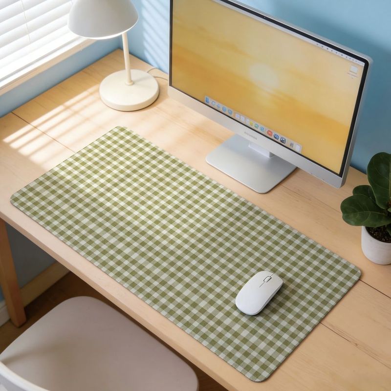 Alas Mouse Desain Kotak-kotak  - Office Desk Tech Accessories ulasan dan harga